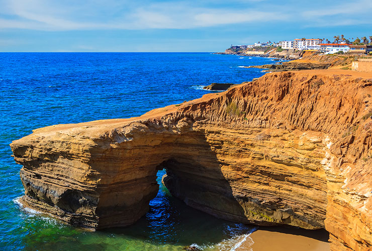 San Diego rocky coastline