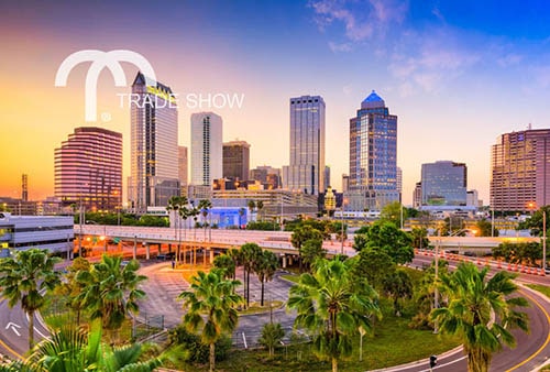 Tampa Bay, Florida city skyline at sunset