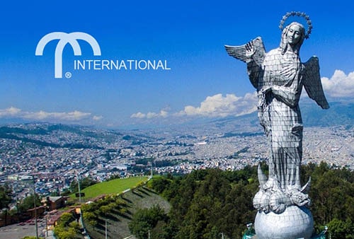 Angel statue in Quito, Ecuador