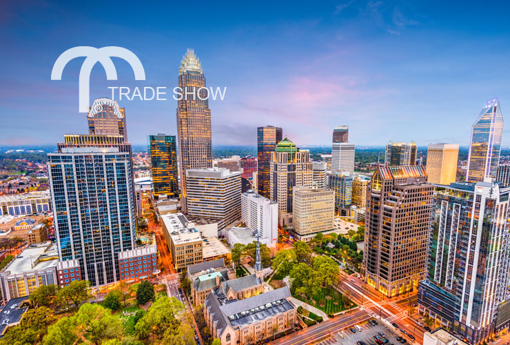 Charlotte, NC city skyline at dusk