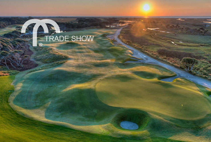 Aerial shot of golf course on Kiawah Island in North Carolina